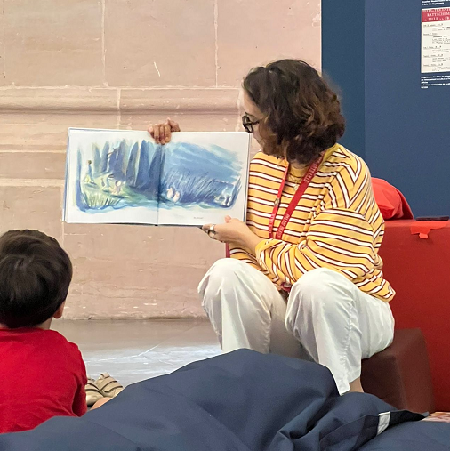 Atelier avec des enfants à la villa Cavrois